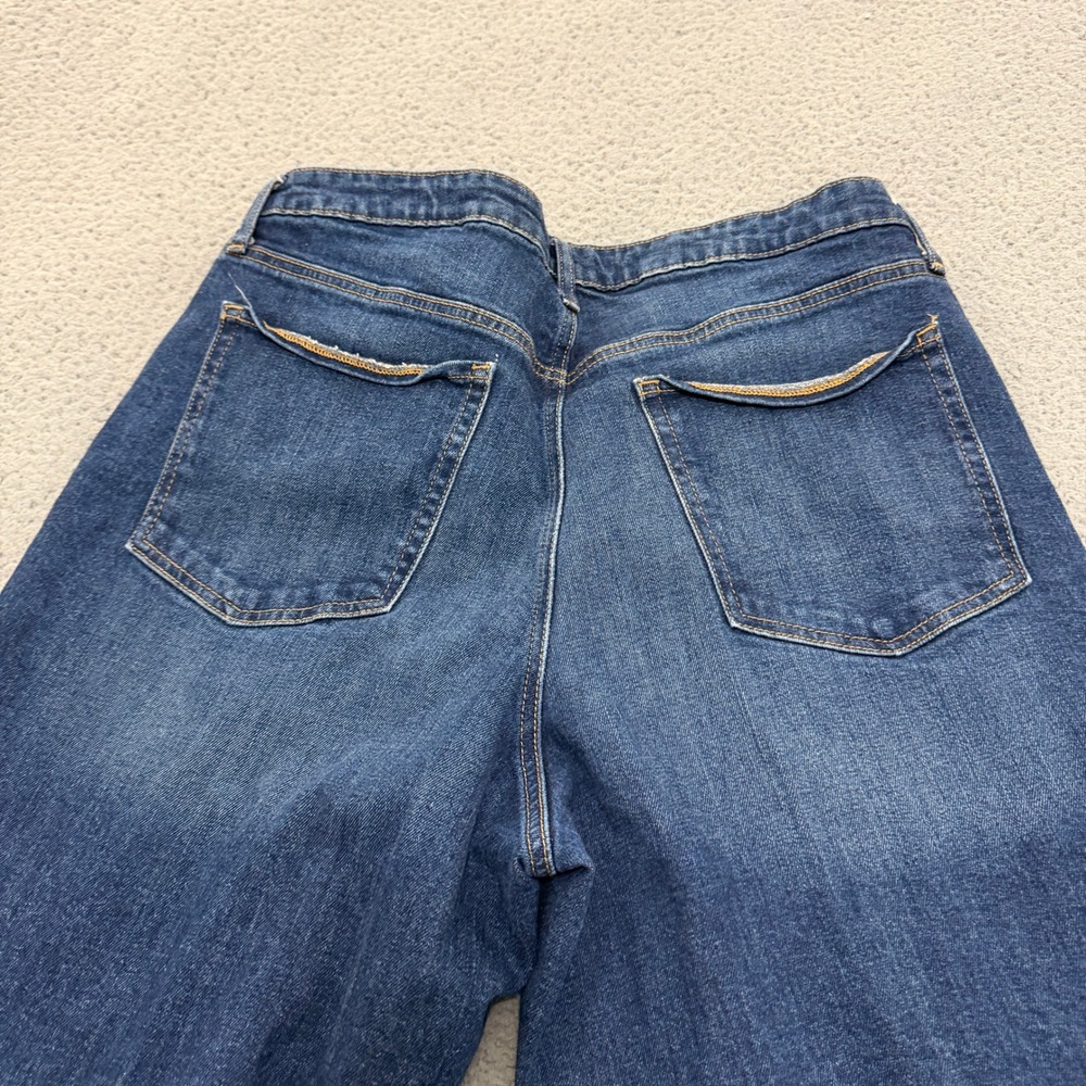 Old Navy OG Loose High Rise Straight Leg Blue Jeans Womens 16 Tall Medium Wash - Picture 3 of 12